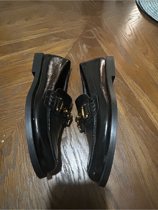 Black Leather Horsebit Loafers by Massimo Dutti main image 5